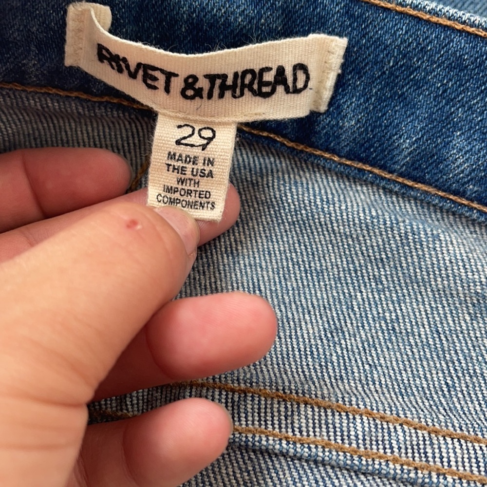 Madewell Rivet & Thread Relaxed Boyfriend Jeans Size 29 - Picture 13 of 16